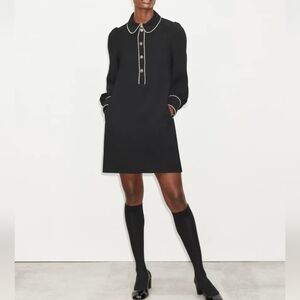 ME+EM Contrast Detail Shift Dress